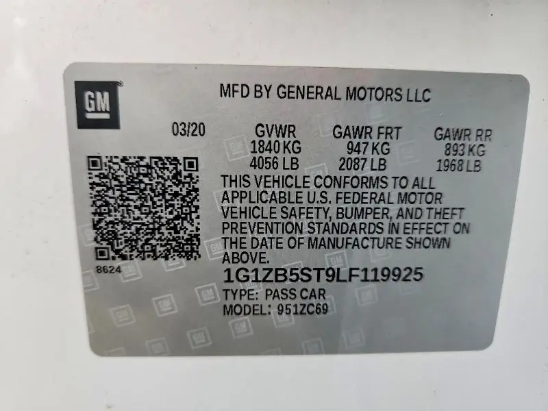 2020 CHEVROLET MALIBU LS  