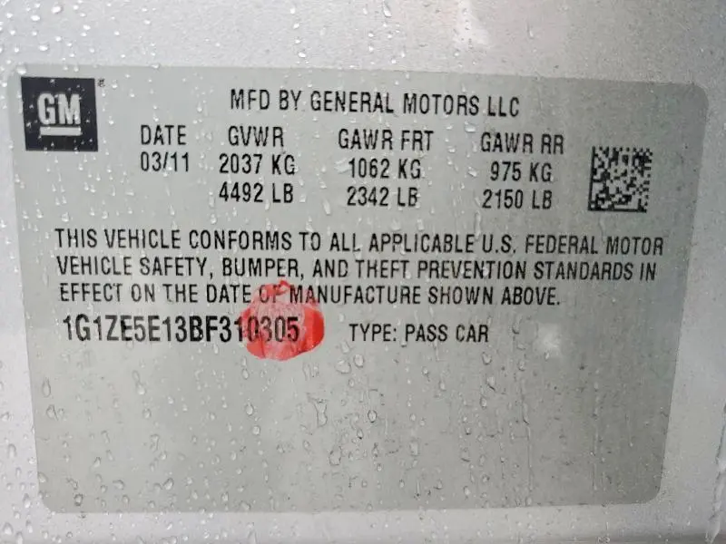 2011 CHEVROLET MALIBU LTZ  