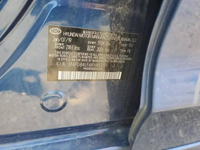 2019 HYUNDAI ELANTRA SEL  