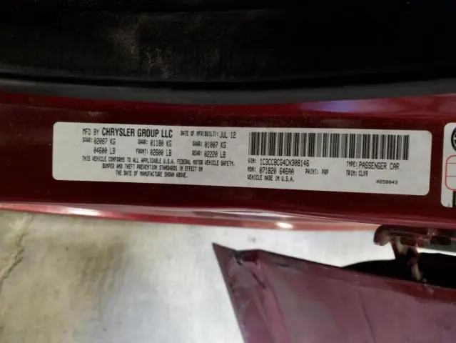 2012 CHRYSLER 200 LIMITED  