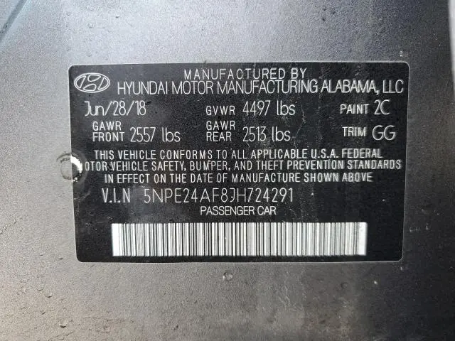 2018 HYUNDAI SONATA SE