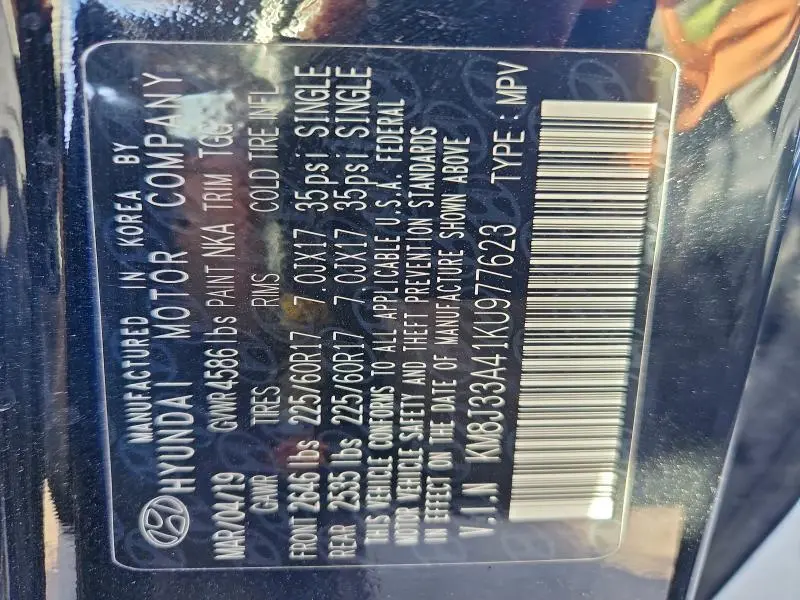 2019 HYUNDAI TUCSON LIMITED  