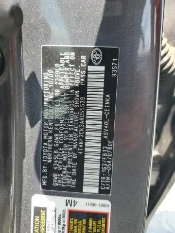 2010 TOYOTA CAMRY BASE  