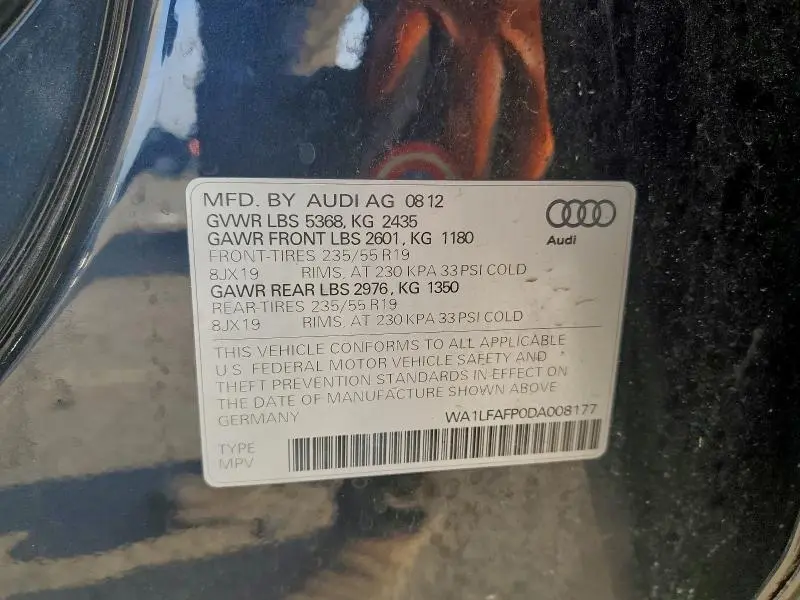 2013 AUDI Q5 PREMIUM PLUS  