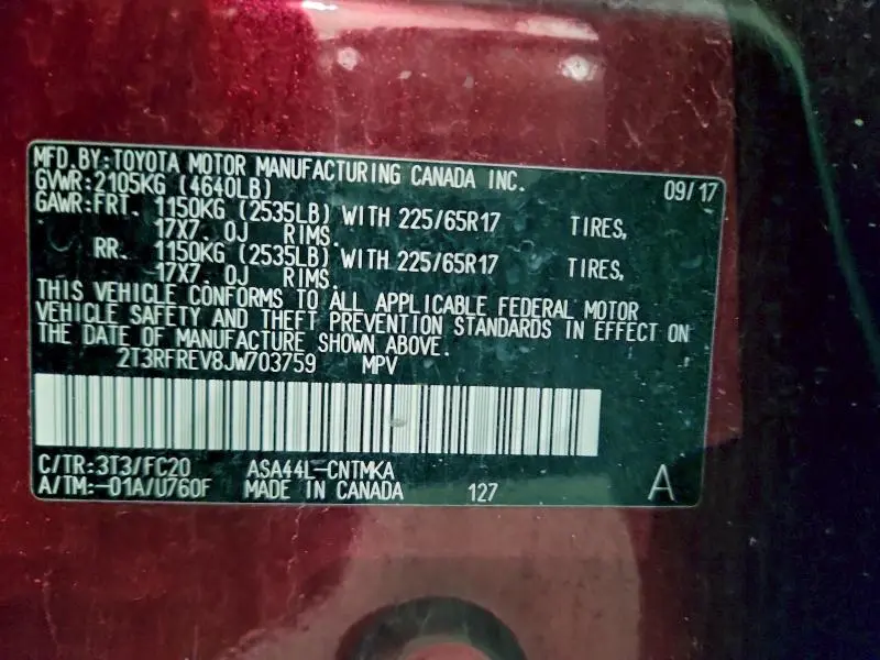 2018 TOYOTA RAV4 ADVENTURE  