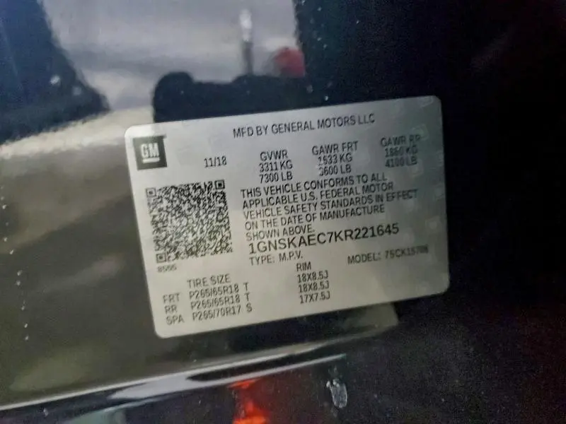 2019 CHEVROLET TAHOE K1500 LS  