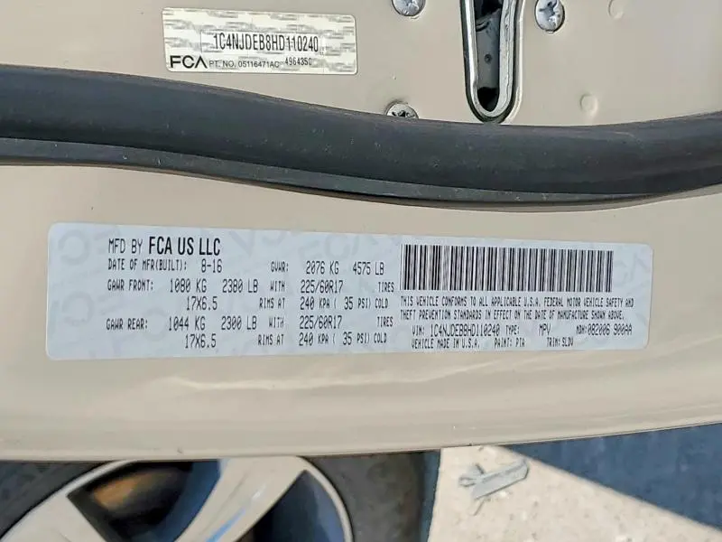 2017 JEEP COMPASS LATITUDE  