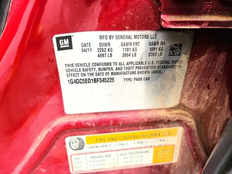 2011 BUICK LACROSSE CXL  