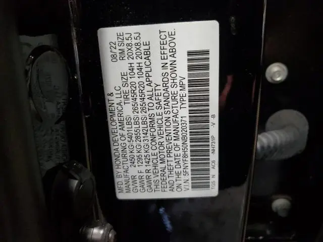 2022 HONDA PASSPORT EXL  