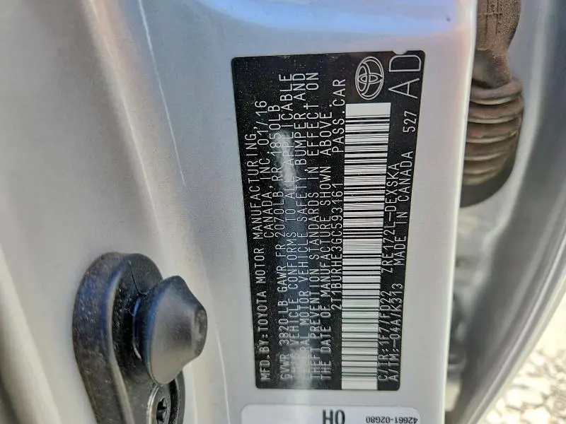 2016 TOYOTA COROLLA S PLUS  
