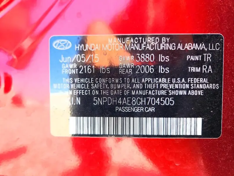 2016 HYUNDAI ELANTRA SE  
