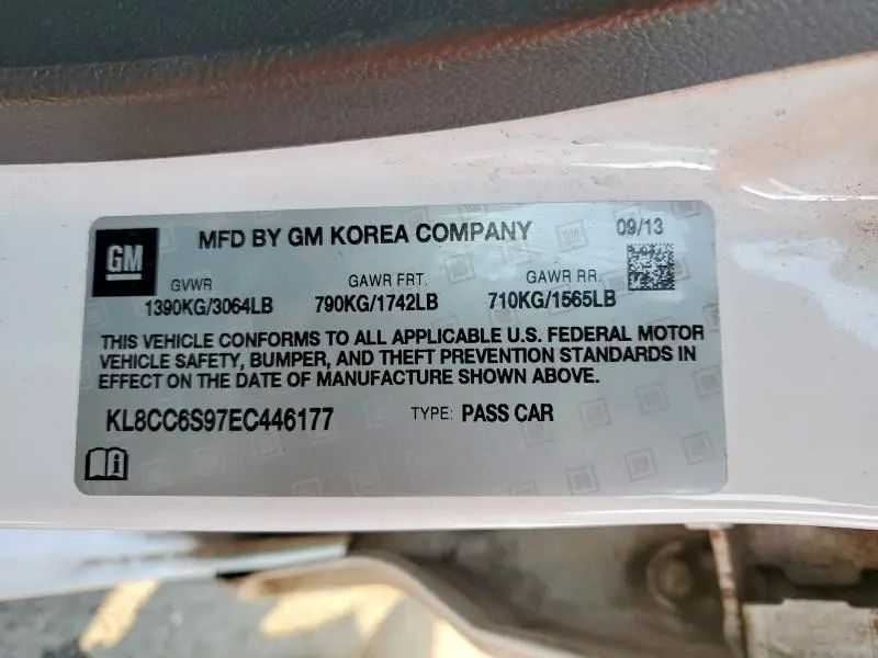 2014 CHEVROLET SPARK 1LT  