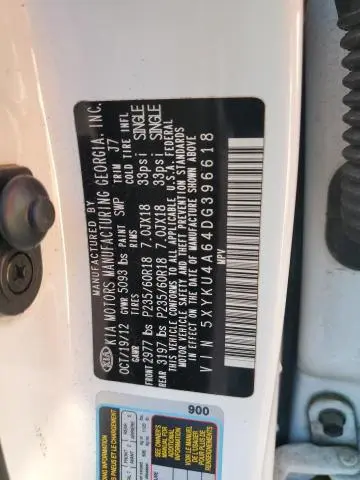 2013 KIA SORENTO EX  