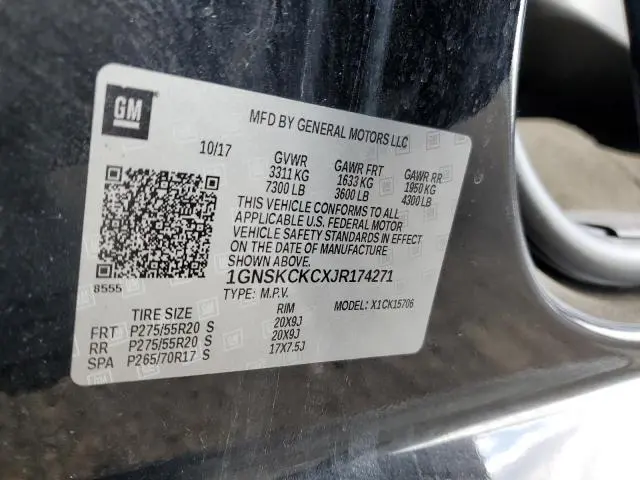 2018 CHEVROLET TAHOE K1500 PREMIER