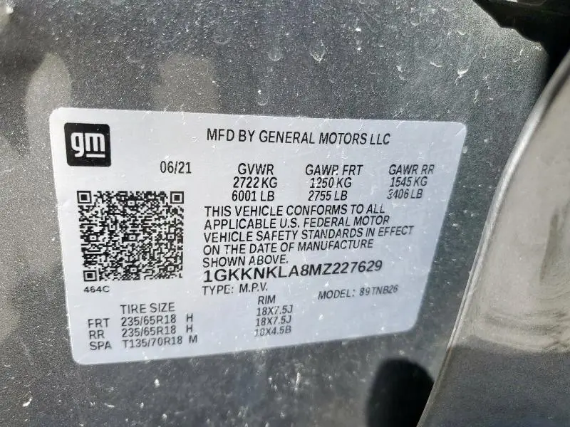 2021 GMC ACADIA SLE  