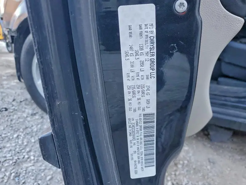 2012 DODGE GRAND CARAVAN SXT  