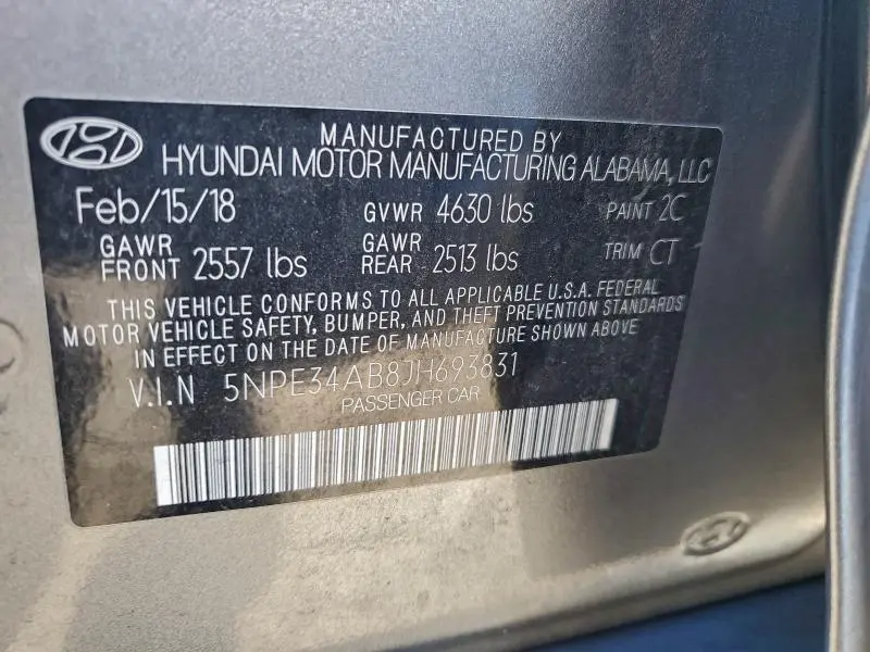 2018 HYUNDAI SONATA SPORT  