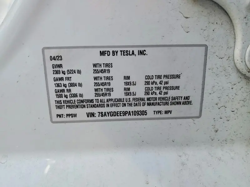 2023 TESLA MODEL Y   
