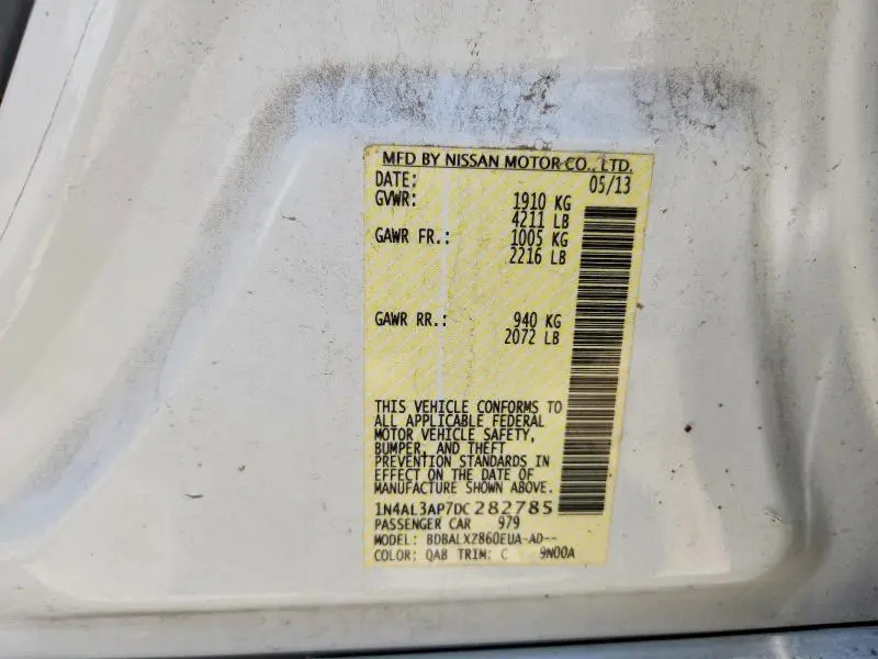 2013 NISSAN ALTIMA 2.5  