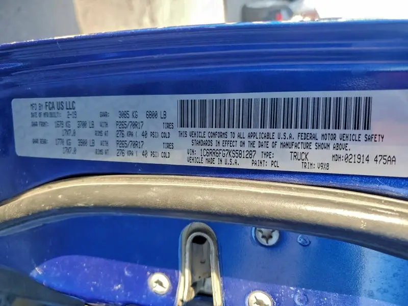 2019 RAM 1500 CLASSIC TRADESMAN  