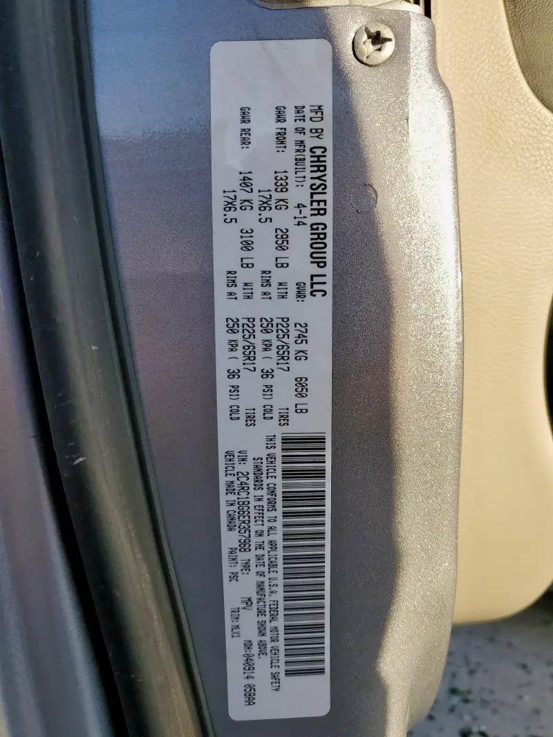 2014 CHRYSLER TOWN & COUNTRY TOURING  