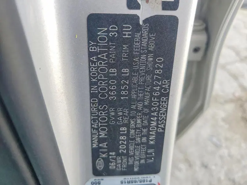 2015 KIA RIO LX  