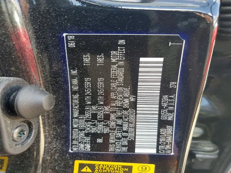 2018 TOYOTA HIGHLANDER LIMITED PLATINUM  