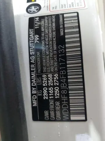 2015 MERCEDES-BENZ E 350 4MATIC  