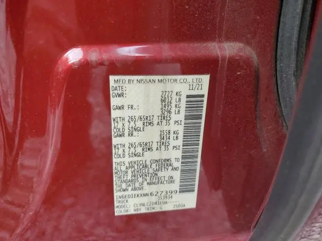 2022 NISSAN FRONTIER S  