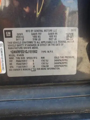 2016 CHEVROLET TRAVERSE LS  