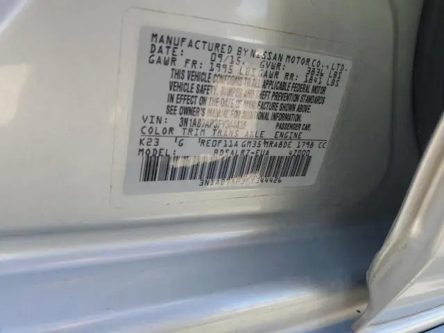 2015 NISSAN SENTRA S  