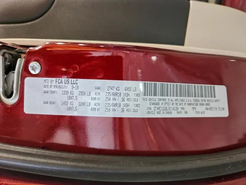 2020 CHRYSLER PACIFICA LIMITED  