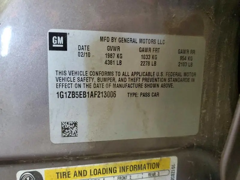 2010 CHEVROLET MALIBU LS  