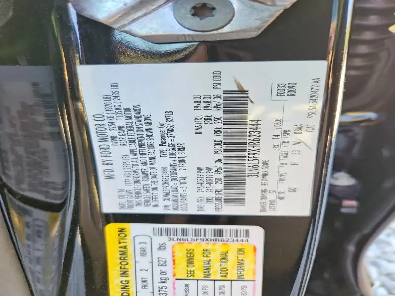 2017 LINCOLN MKZ RESERVE  