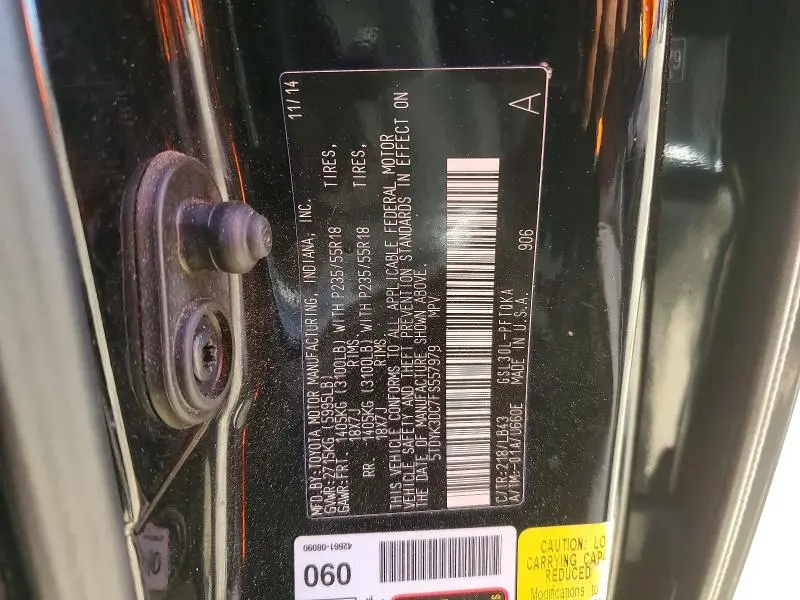 2015 TOYOTA SIENNA LIMITED PREMIUM 7-PASSENGER  