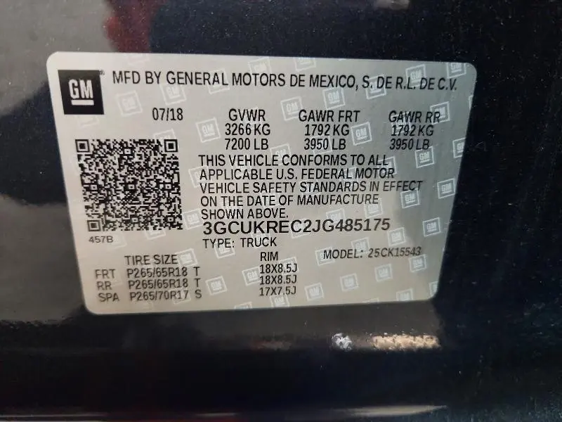 2018 CHEVROLET SILVERADO K1500 LT  