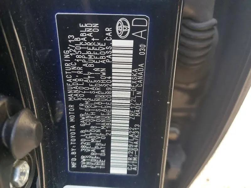 2014 TOYOTA COROLLA S PREMIUM  