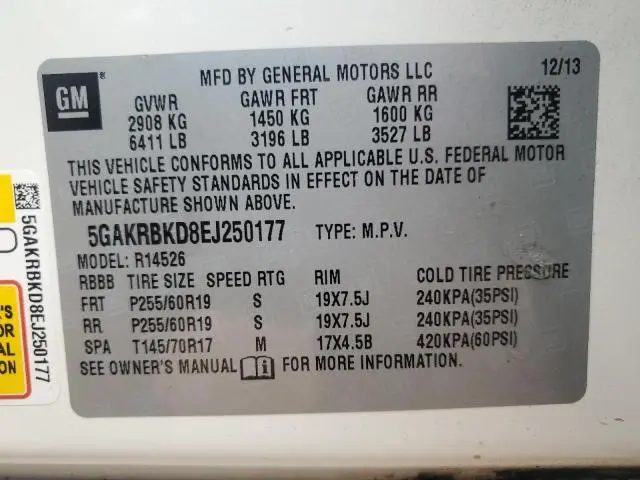 2014 BUICK ENCLAVE   