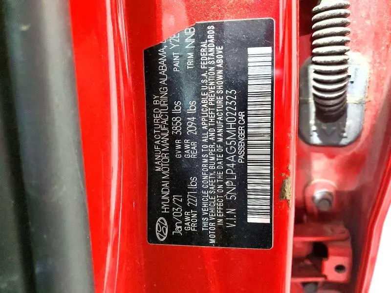2021 HYUNDAI ELANTRA LIMITED  