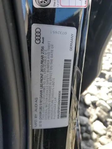 2016 AUDI A6 PREMIUM PLUS  