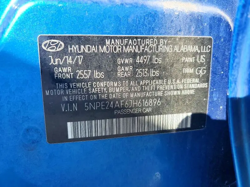 2018 HYUNDAI SONATA SE  