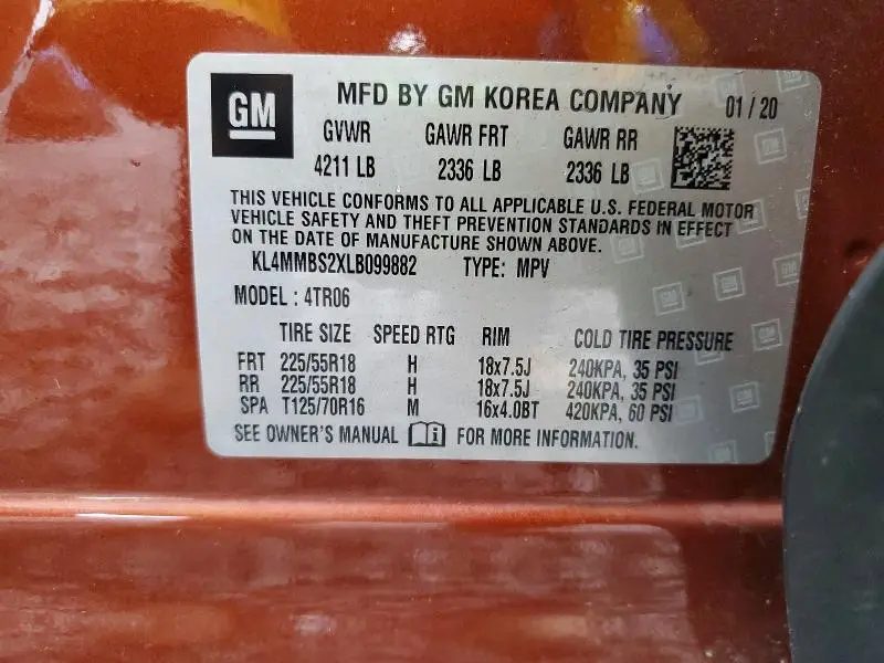 2020 BUICK ENCORE GX PREFERRED  
