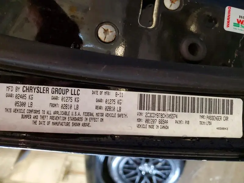 2012 DODGE CHALLENGER R  