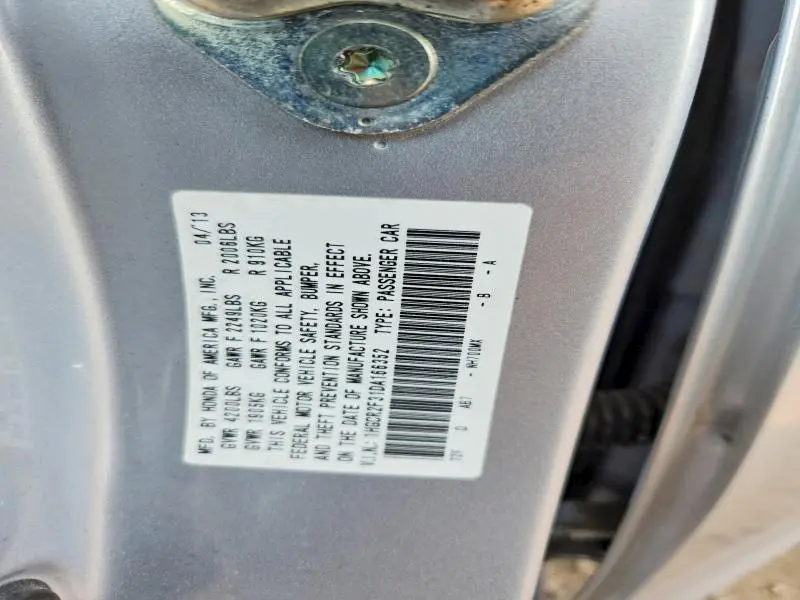2013 HONDA ACCORD LX  