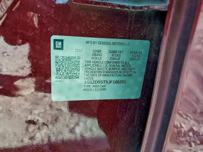 2018 CHEVROLET MALIBU LT  