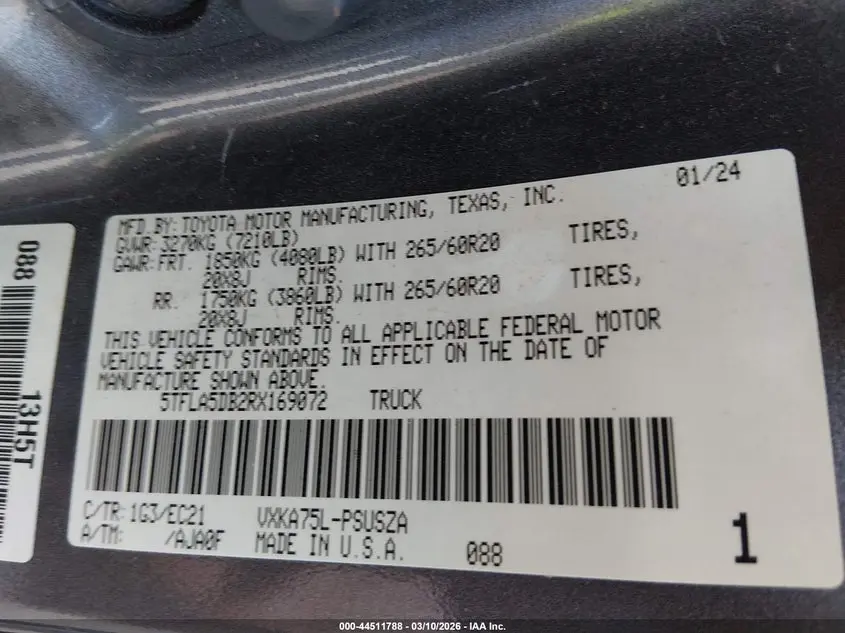 2024 TOYOTA TUNDRA SR5