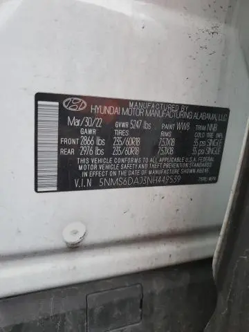 2022 HYUNDAI SANTA FE SEL  