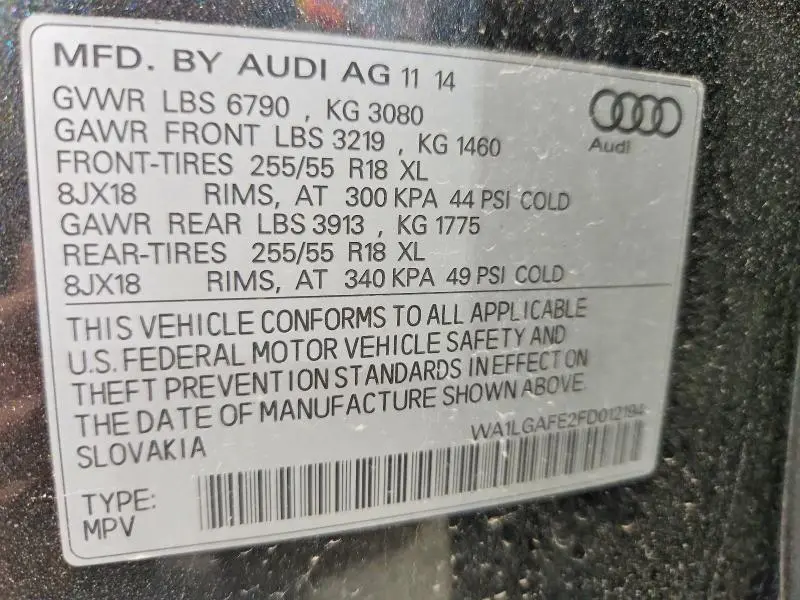 2015 AUDI Q7 PREMIUM PLUS  