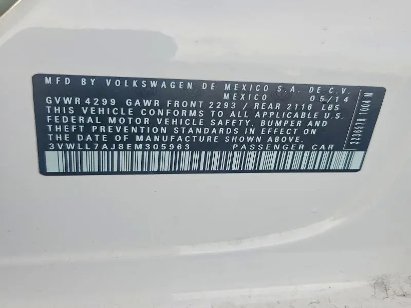 2014 VOLKSWAGEN JETTA TDI  