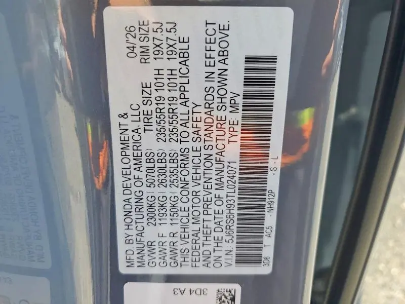 2026 HONDA CR-V SPORT TOURING  